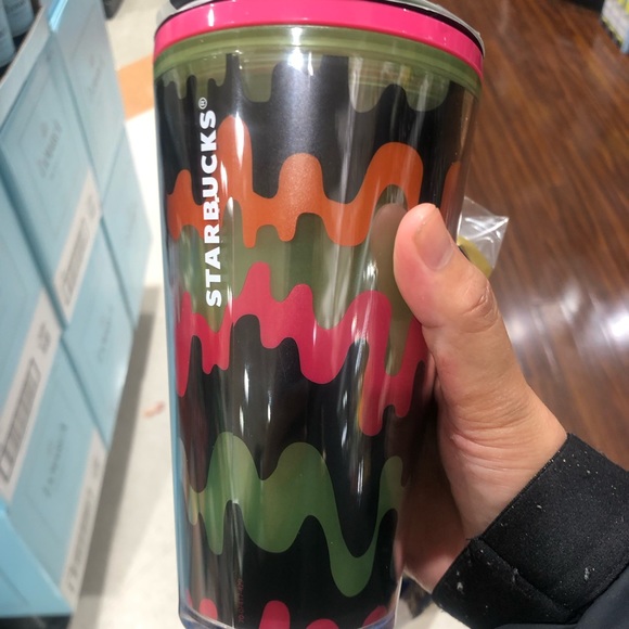 Starbucks Cold Cup Halloween 2023 Glow in The Dark + 12 Stickers Fall Swirl - Picture 5 of 7